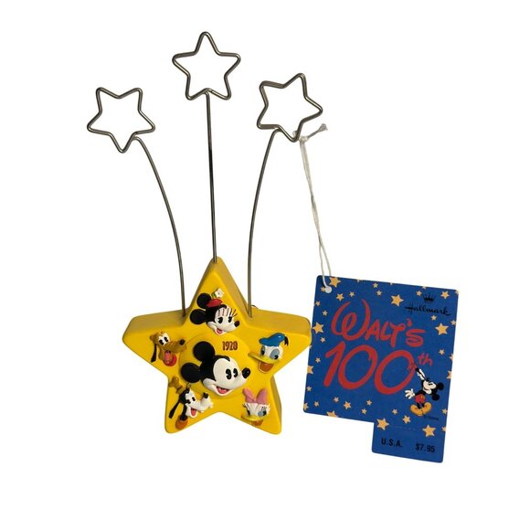 VTG 2001 Hallmark Disney Walt’s 100th Star Photo Holder Mickey Minnie Goofy - Picture 1 of 8
